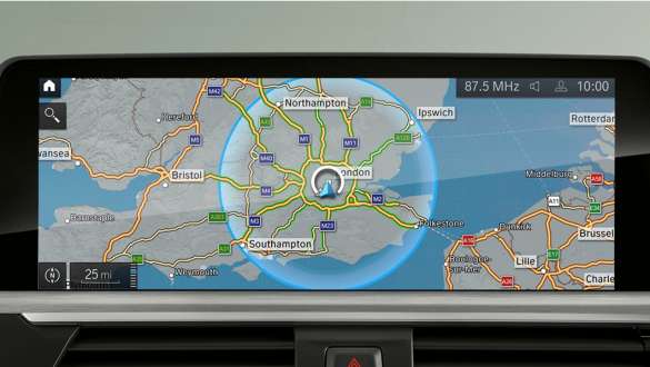 Sistema de navegação plug-in híbrido BMW Série 3 Sedan 2021 G20 Close-up do sistema de navegação plug-in híbrido BMW Série 3 Sedan 2021 G20