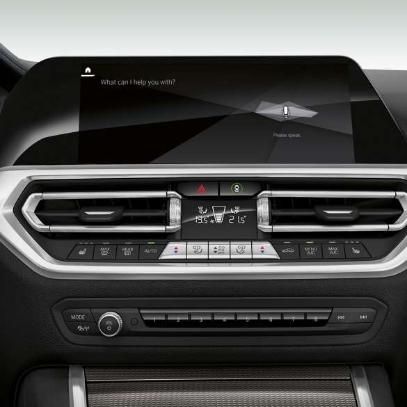 BMW Série 3 Sedan, IPA: Imagem ampliada da cabine com o IPA do BMW Série 3 Sedan.