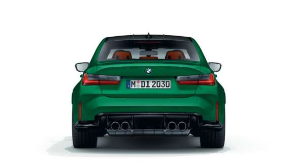Sistema de escape desportivo M, BMW M3 Competition Berlina, G80, 2020 BMW M3 Competition Berlina, G80, 2020, sistema de escape desportivo M, vista traseira