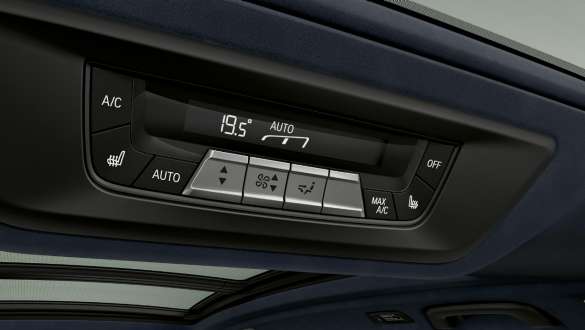 Parte dedicada do painel do BMW X7 para controle do ar condicionado de 20 zonas Parte dedicada do painel do BMW X7 para controle do ar condicionado de 20 zonas