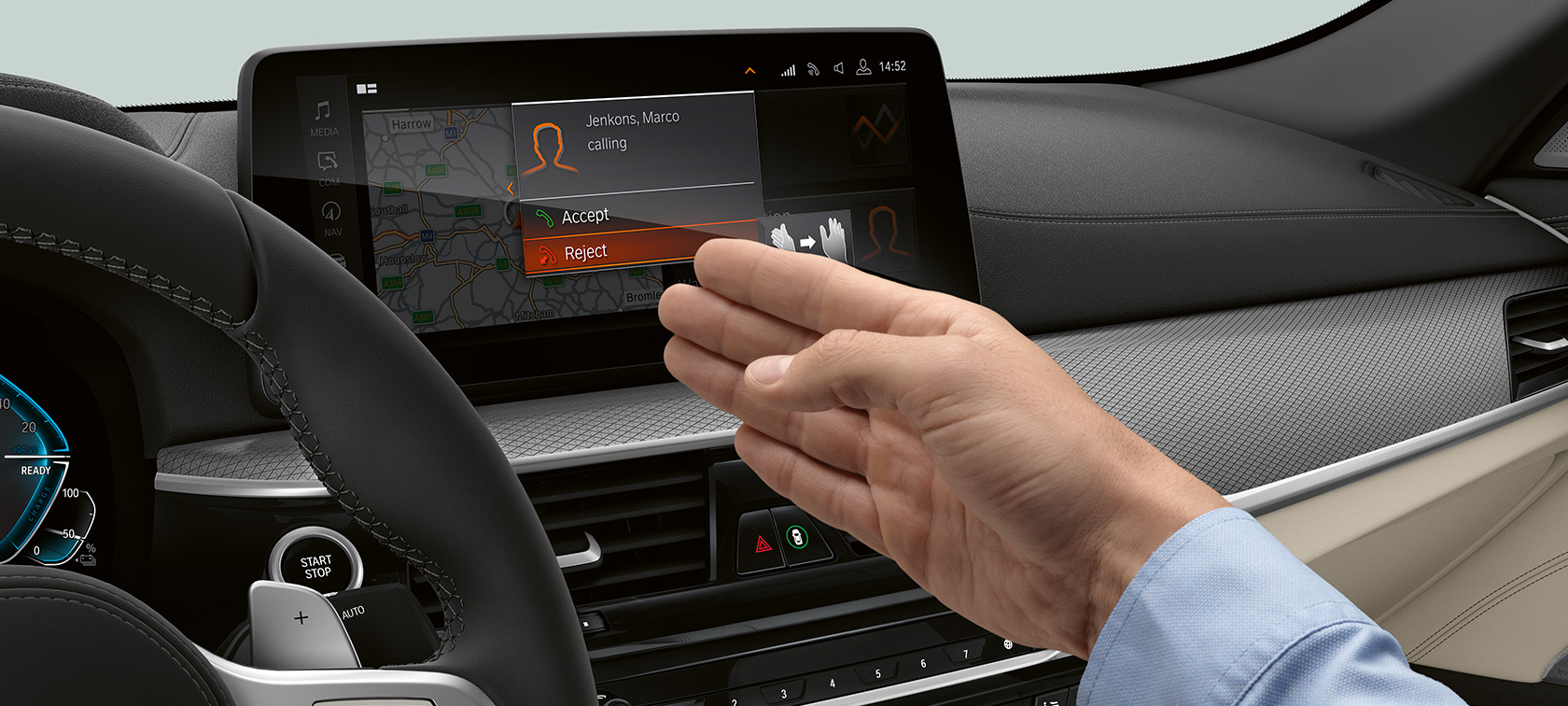 Tecnologias do BMW Série 5 Berlina, G30 Visor de informações, BMW Série 5 Sedã, G30, atualização, 2020, interior, cockpit