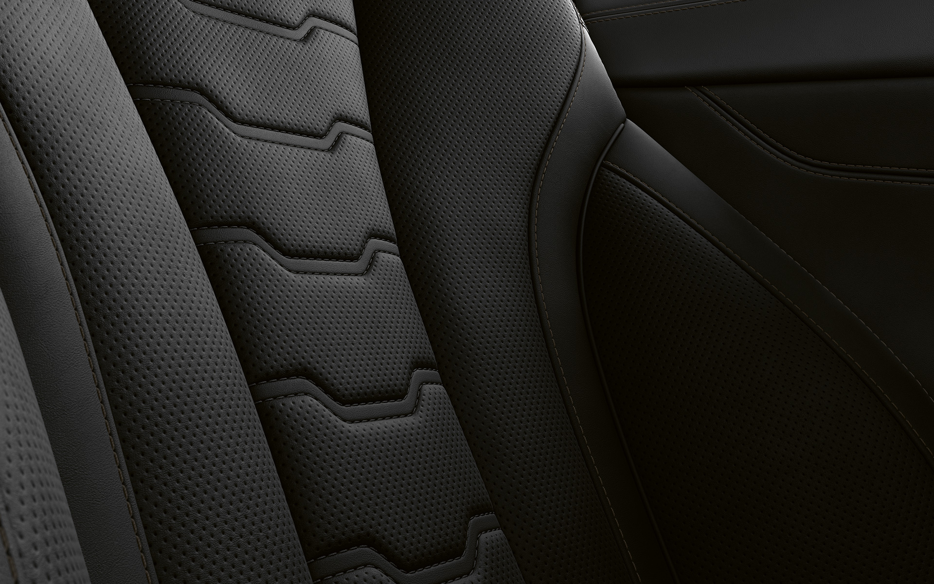 Estofamento do BMW Série 8 Coupé Foto em closeup do estofamento e costuras do BMW Série 8 Coupé.