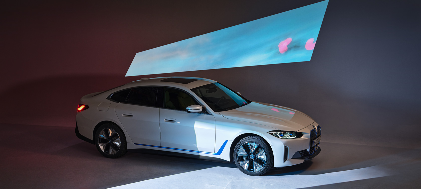 BMW i4, 2021, G26, imagem 1 BMW i4, 2021, G26, Gran Coupé totalmente elétrico, automóvel elétrico, Stage, imagem 1