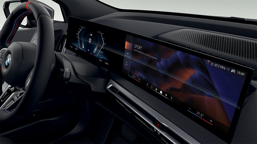 SUV elétrico BMW iX M60 i20, veículo elétrico, Curved Display BMW, interior.