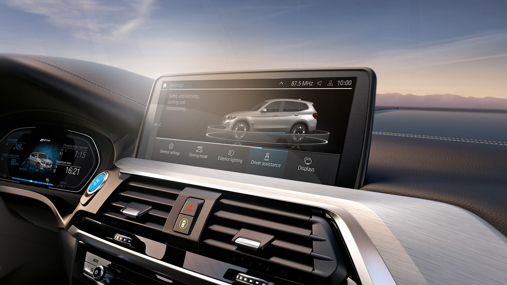Sistemas de assistência ao condutor, BMW iX3, G08, visor de controlos, cockpit Sistemas de assistência ao condutor, BMW iX3, G08, 2020, visor de controlos, cockpit