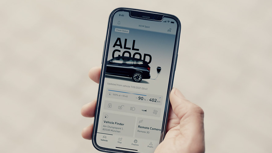 Vídeo do Aplicativo Meu BMW sobre o veículo SUV elétrico BMW iX3 i20 2021, com eDrive