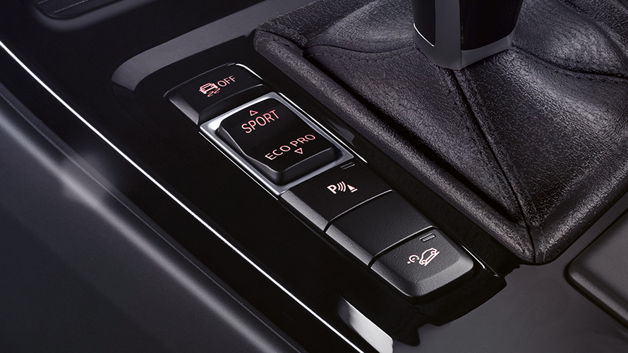 Botões do modo de condução Eco Pro e Sport do BMW x1 2020/2021 Botões do modo de condução Eco Pro e Sport do BMW x1 2020/2021