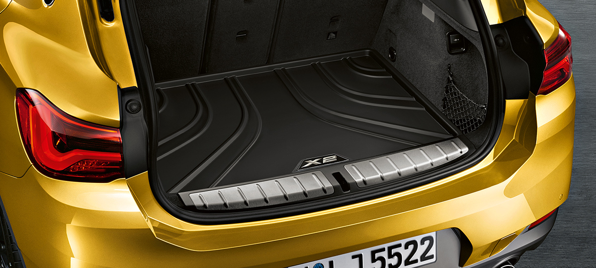 Carpete do porta malas do BMW X2 com design exclusivo Carpete do porta malas do BMW X2 com design exclusivo