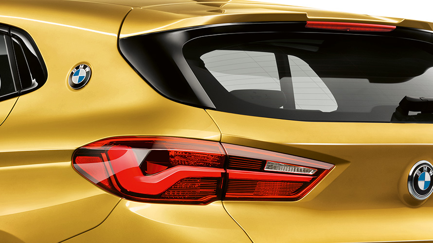 Detalhes da lanterna traseira do BMW X2 2020 Detalhes da lanterna traseira do BMW X2 2020
