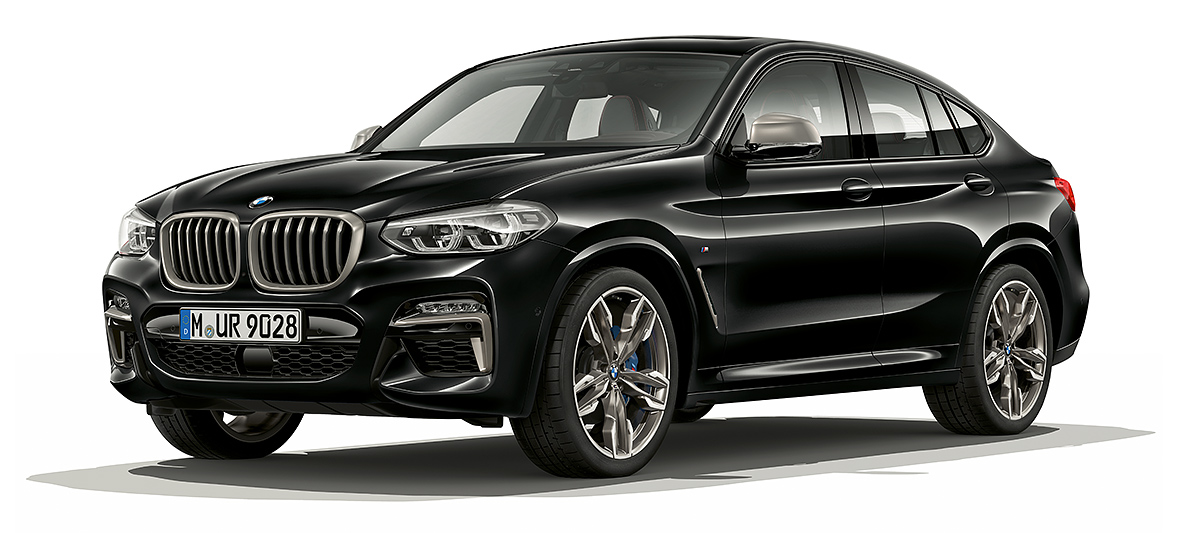 BMW X4 M40i 2020 Preto visão frontal de três quartos BMW X4 M40i 2020 Preto visão frontal de três quartos