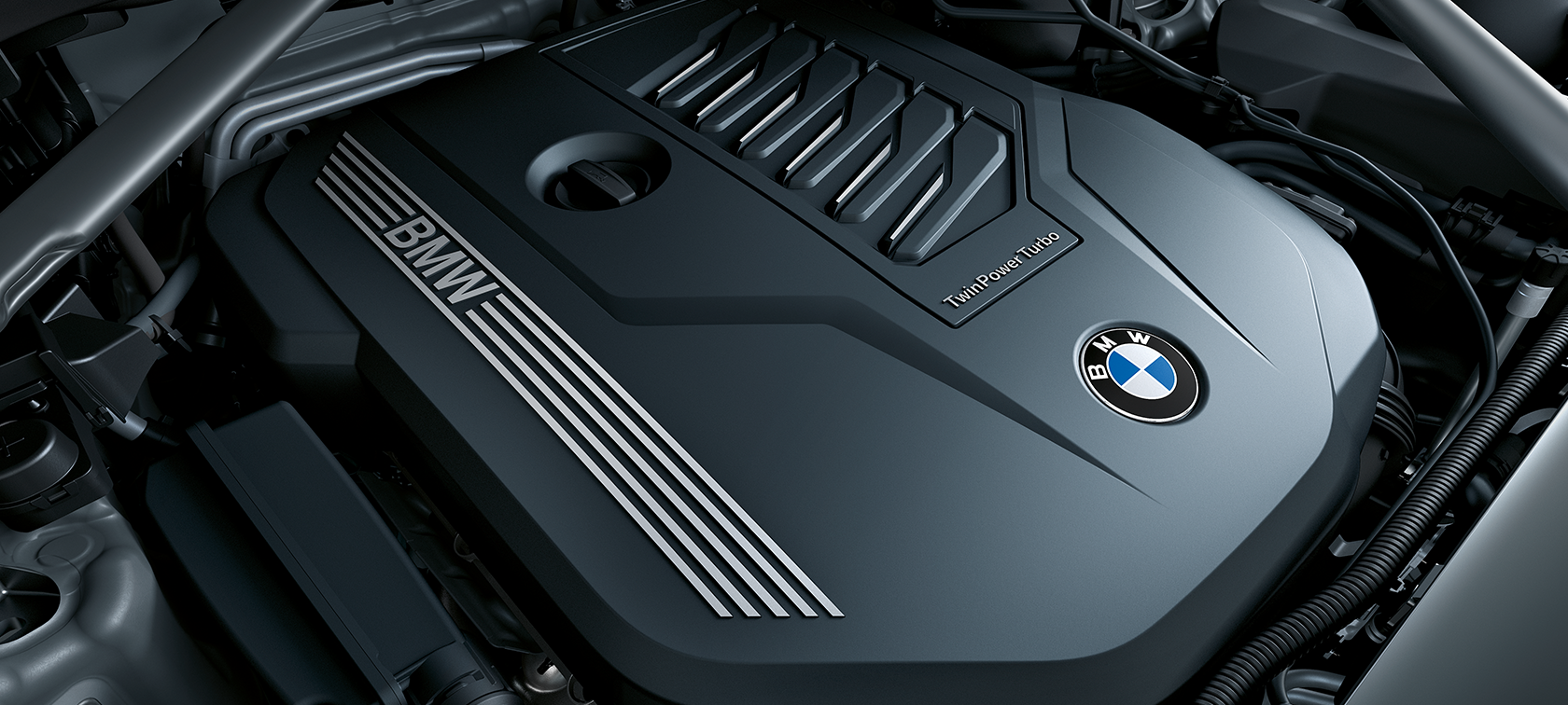 BMW X7 : BMW TwinPower Turbo Vista em closeup do Motor BMW TwinPower Turbo