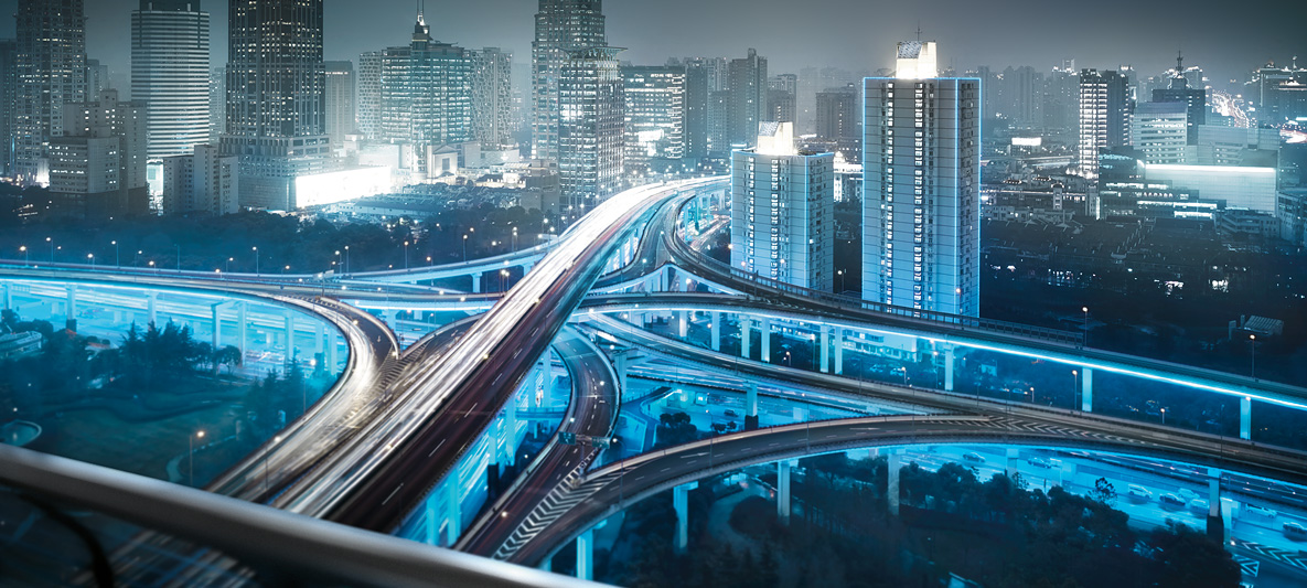 Visão futurística de cidade Visão futurística de cidade