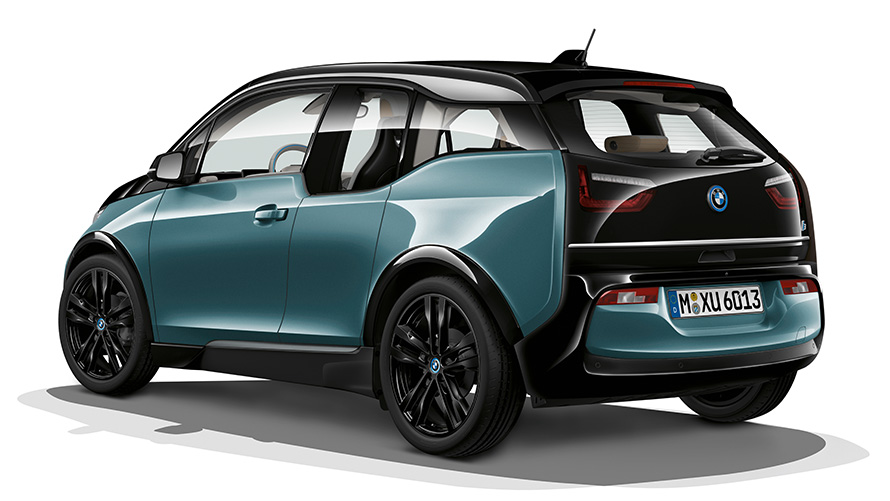 BMW i3, imagem de estúdio BMW i3, imagem de estúdio, vista traseira a três quartos