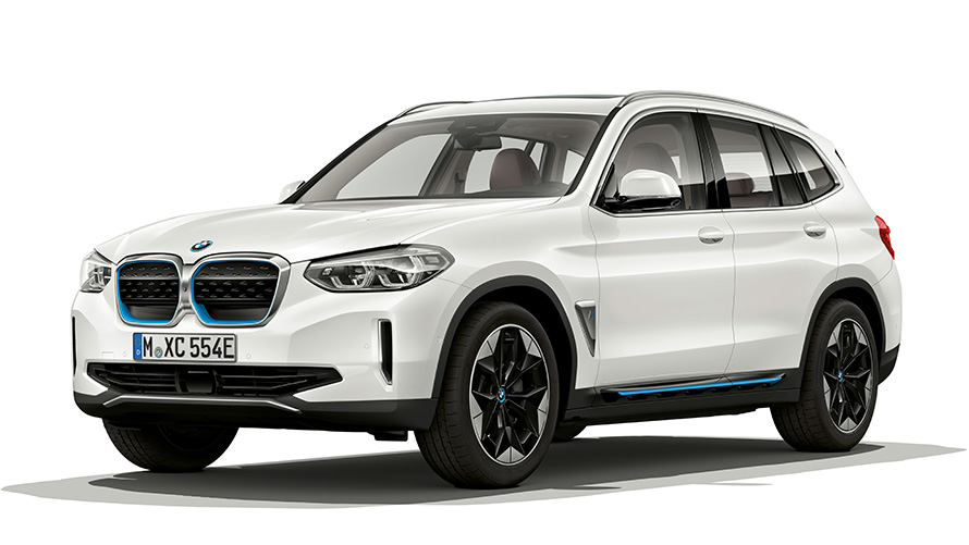 BMW iX3, imagem de estúdio BMW iX3, imagem de estúdio, vista frontal a três quartos