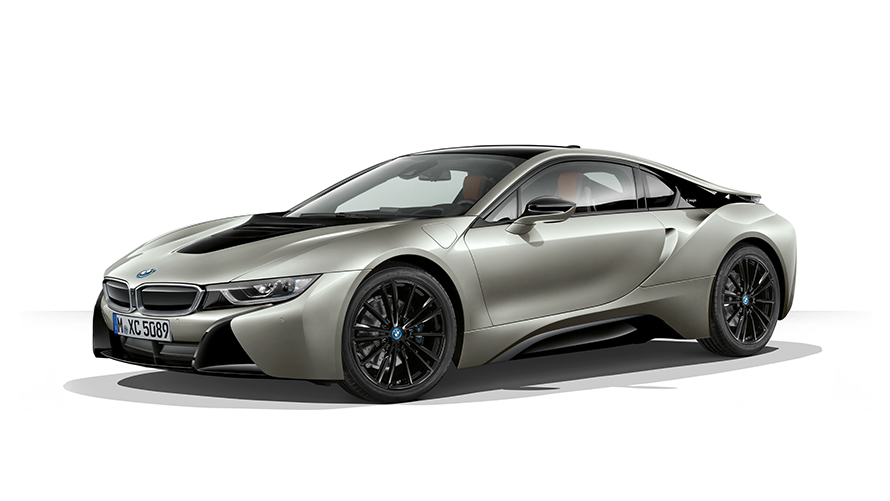 BMW i8 super esportivo elétrico em cor cinza com preto BMW i8 super esportivo elétrico em cor cinza com preto