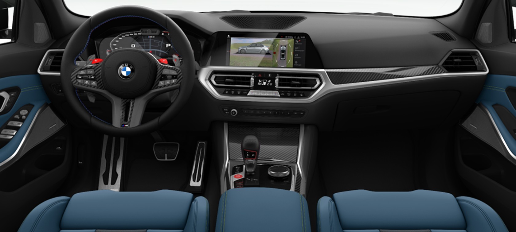 BMW M3, G80, 2020, cockpit BMW M3, G80, 2020, interior do cockpit