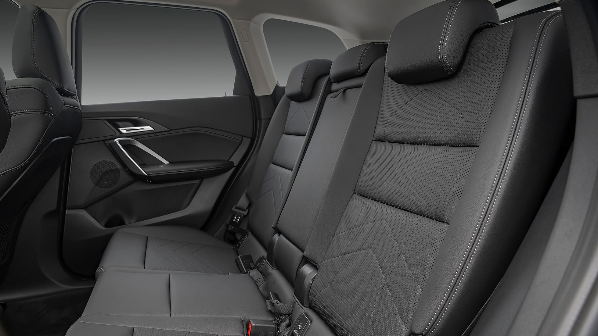 Detalhes do interior do BMW X1. 