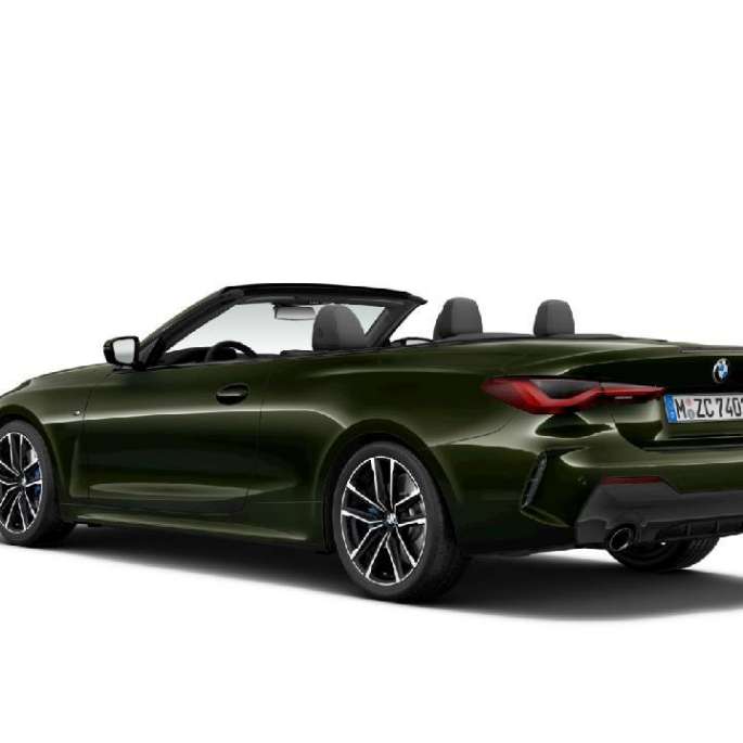 BMW 4 Series Convertible G23 2020 Model M Sport Sanremo Green metallic three-quarter rear view